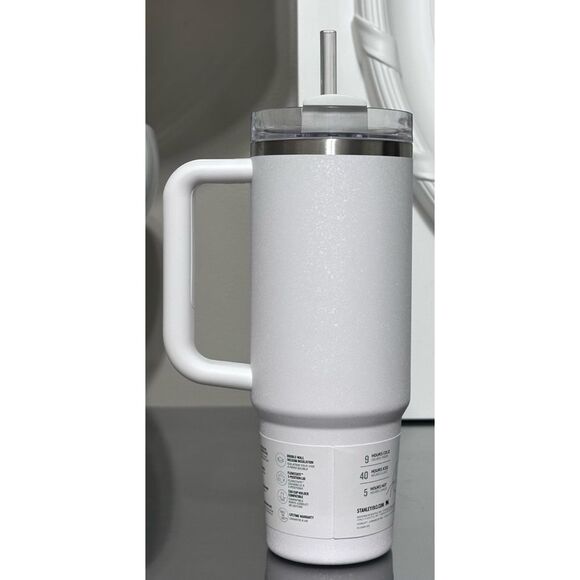 Stanley‎ Quencher H2.0 FlowState Tumbler 30oz, CRYSTAL CRUSH WHITE - Picture 3 of 5